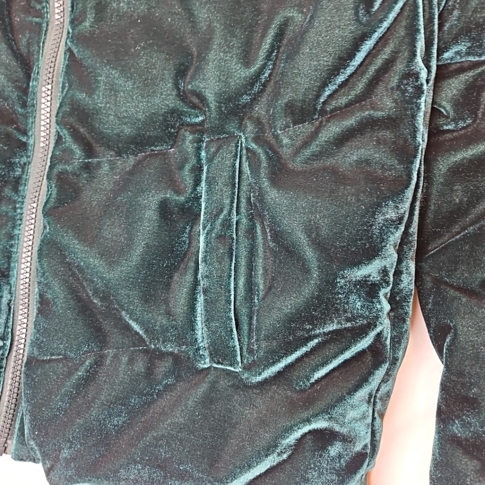 Abercrombie & Fitch Green Hooded Jacket Puffer Coat AF Size 11/12 - Picture 5 of 16